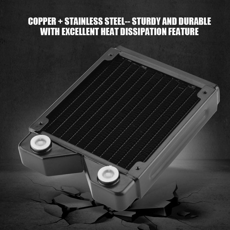 fosa G1/4 Thread 120mm/240mm/360mm PC Water Heat Exchanger Computer Copper Heat Radiator Heat Sink for Computer Water Cooling System(120 mm) - Image 2